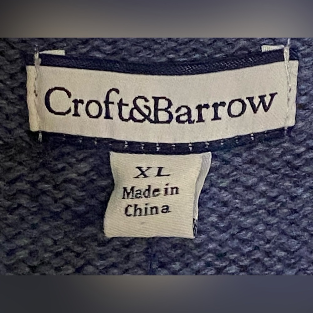 NWT Women's Croft & Barrow Fall Theme Embroidered Zip Cardigan Sweater Size XL - Picture 2 of 5